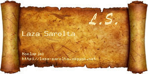 Laza Sarolta névjegykártya